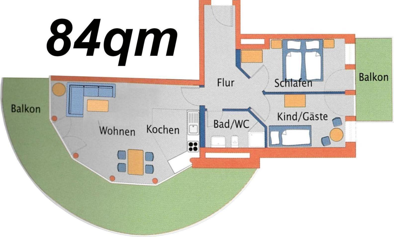Strandhaus Nordseebrandung D1.5 Apartment *